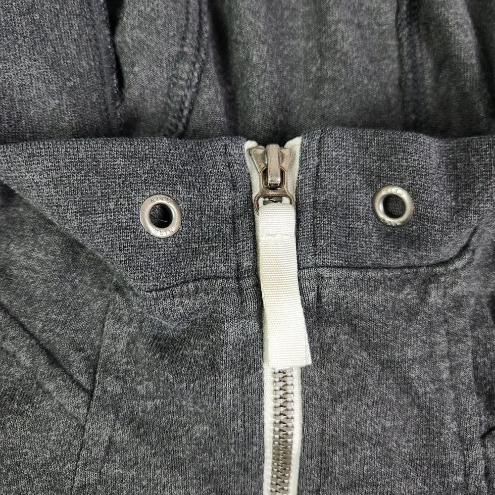 Nike Hoodie Womens Small Gray Heathered Activewear Gym Embroidered Logo Full Zip